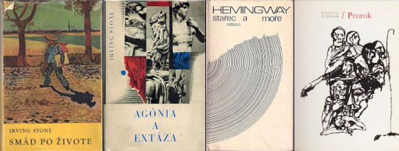 I. Stone, K. Gibran, E. Hemingway
