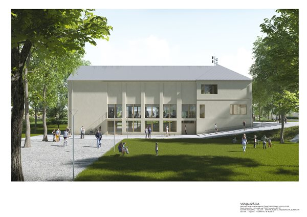 Vizualizácia návrhu kultúrneho centra Osveta
